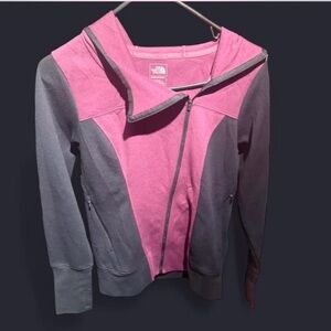 The North Face Magenta & Charcoal Full Zip Hoodie Women’s XS
